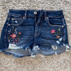 American Eagle Embroidered Shorts